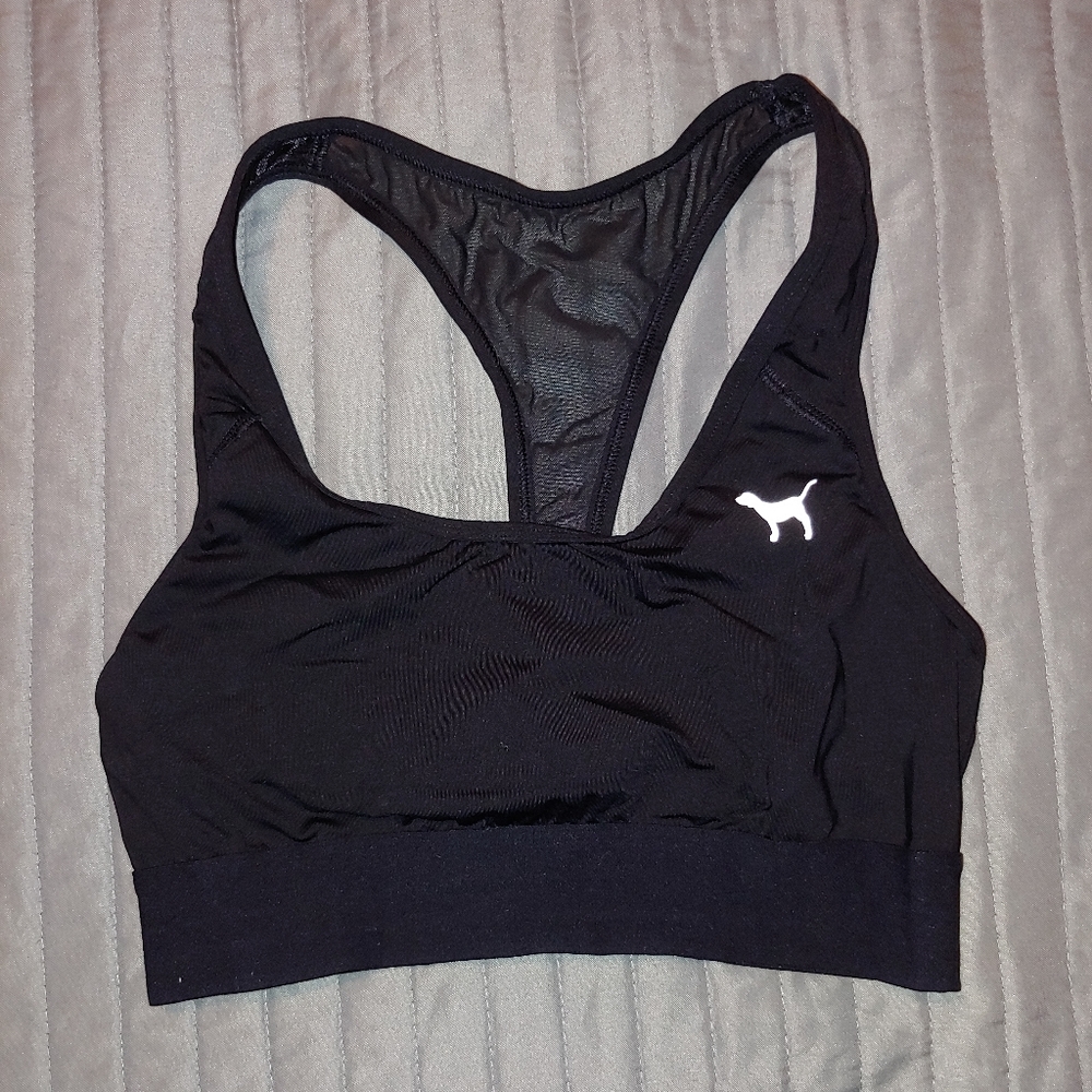 Pink sports bra